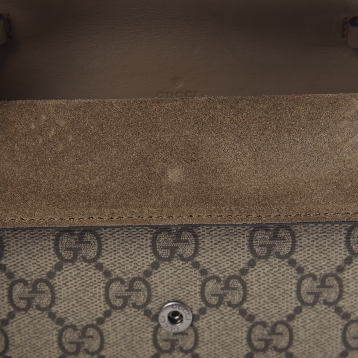 Gucci GG Supreme Monogram Super Mini Dionysus Shoulder Bag Taupe 11 of 15