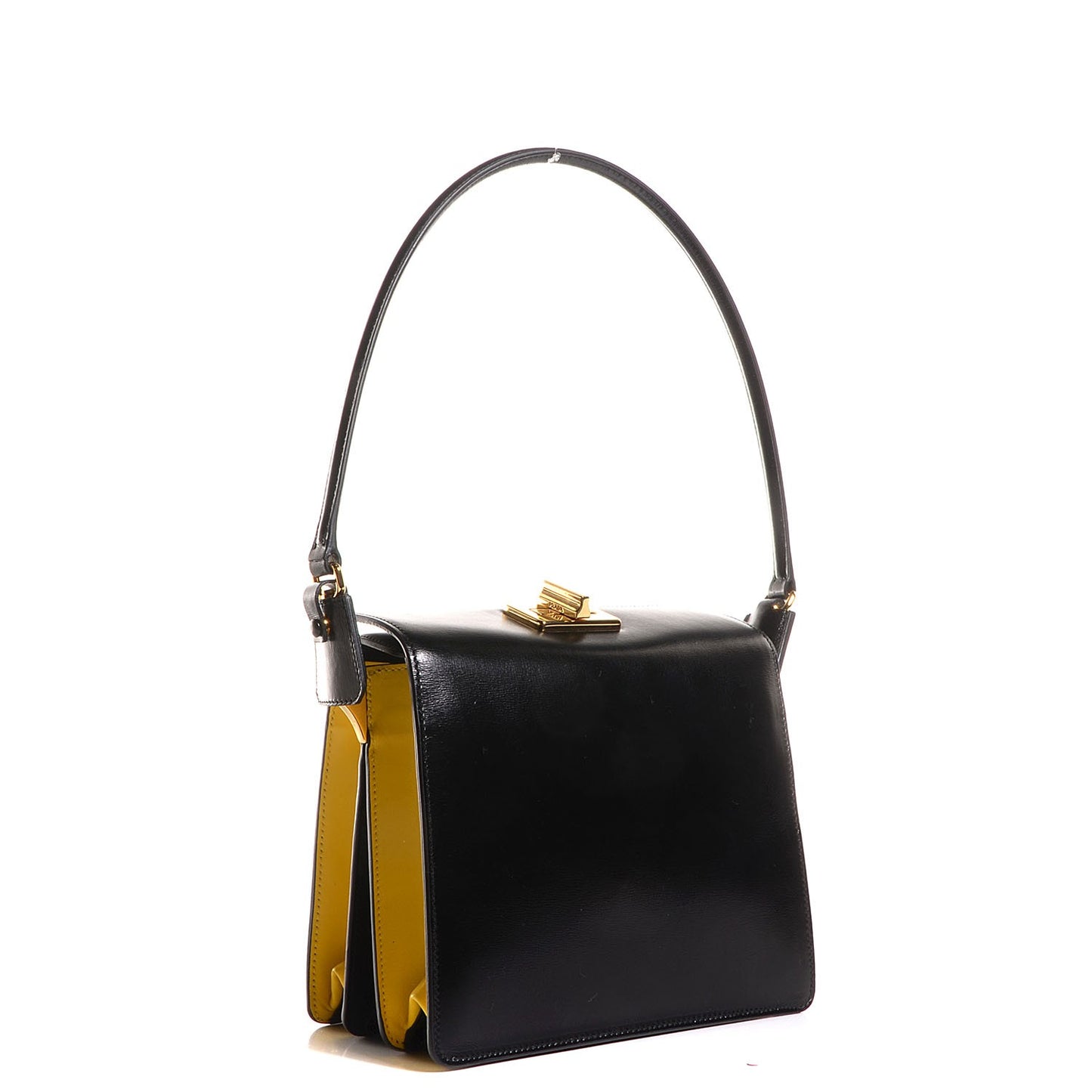 Box Calfskin Bi-Color Shoulder Bag
