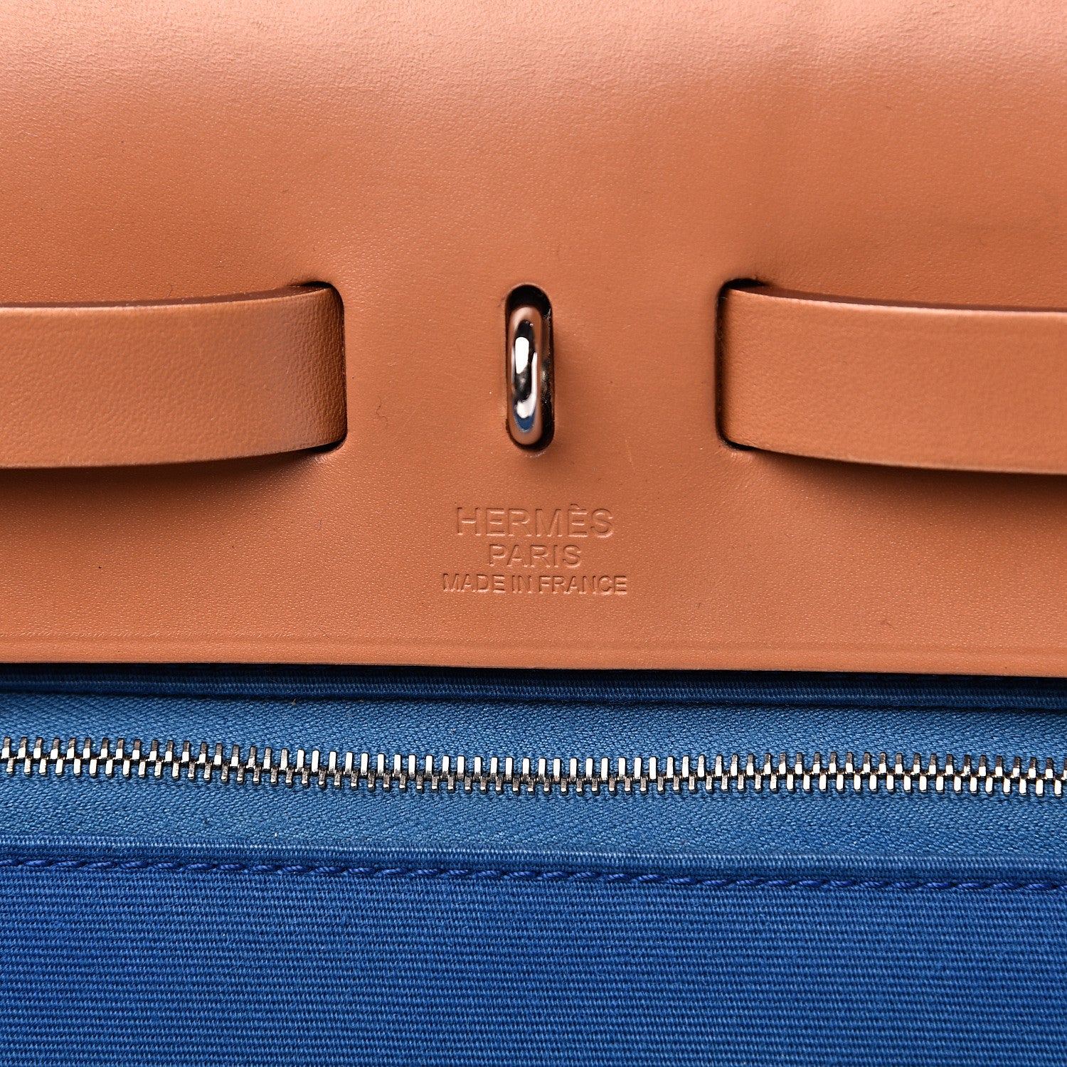 Hermes Vache Hunter Toile Herbag Zip 31 PM Azur Natural 5 of 15