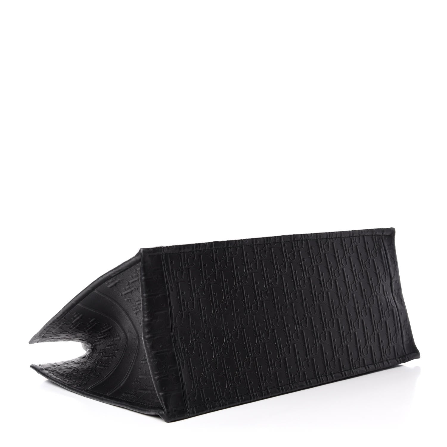 Christian Dior Oblique Calfskin Embossed Book Tote Black 4 of 10