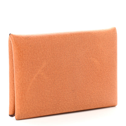 Hermes Peau Porc Calvi Card Case Toffee 3 of 8