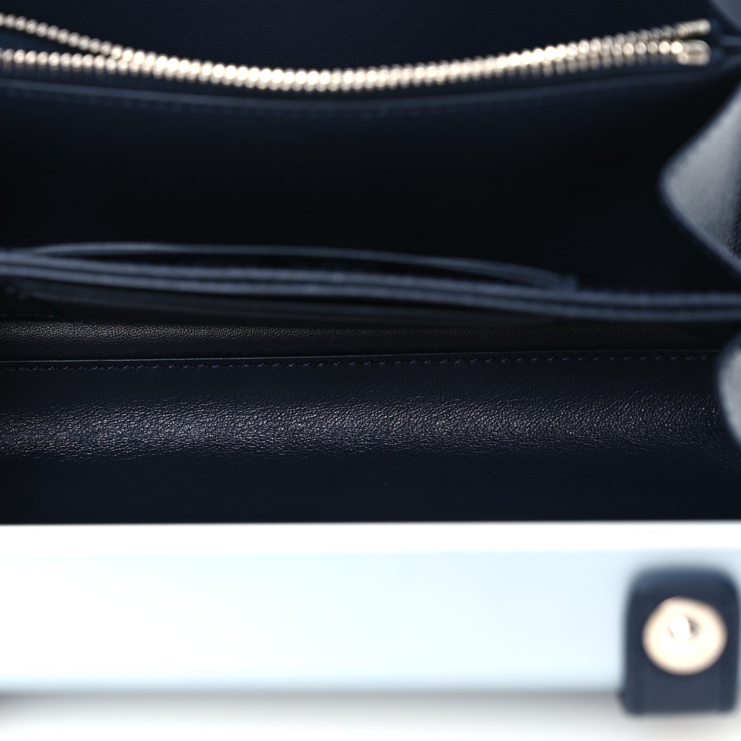 X RIMOWA Aluminum Personal Clutch On Strap Bleu