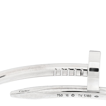 Cartier 18K White Gold Juste Un Clou Bracelet 16 3 of 4