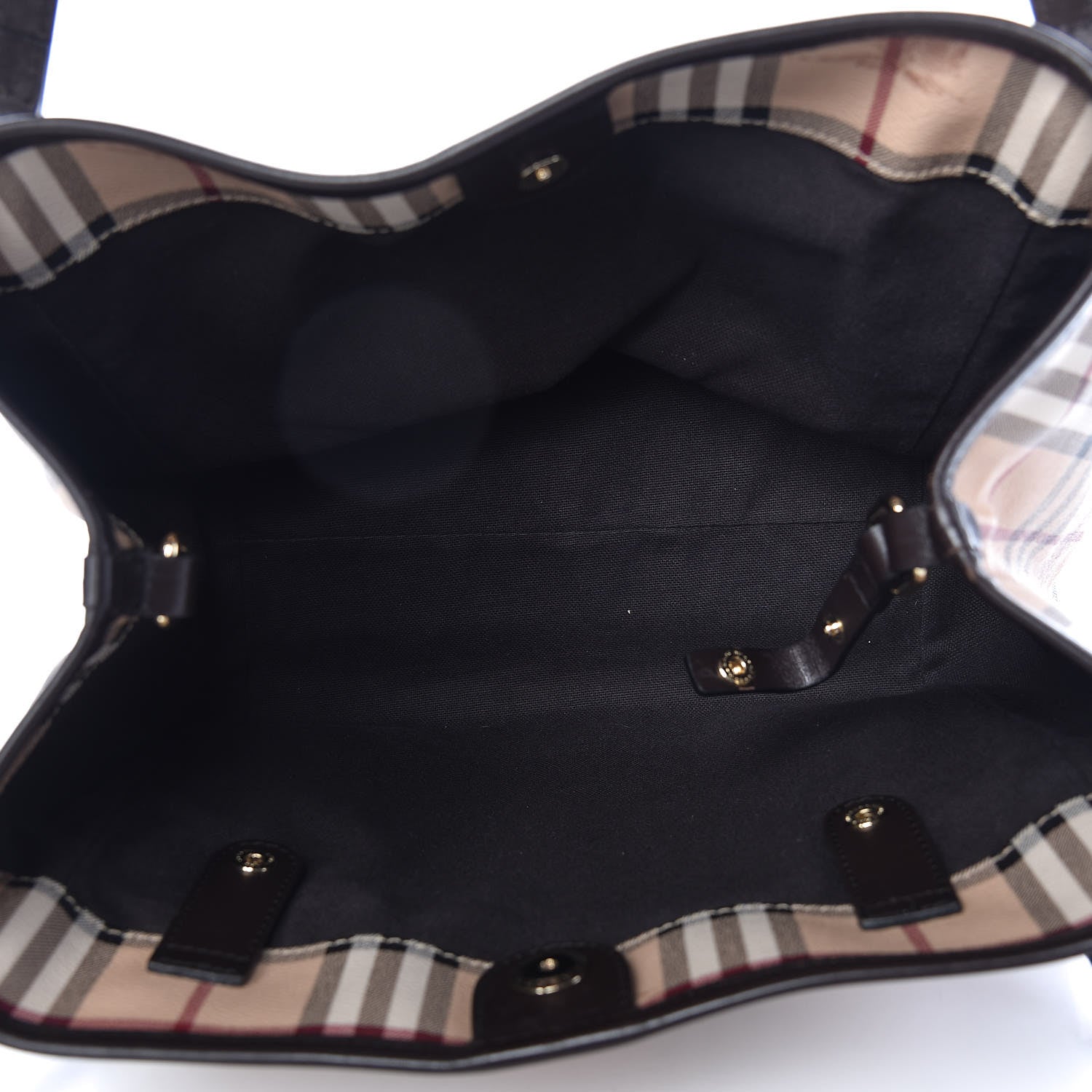 Burberry Haymarket Check Small Canterbury Tote Black 5 of 9