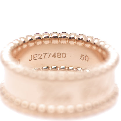 Van Cleef & Arpels 18K Rose Gold Perlee Signature Ring 50 5.25 5 of 5