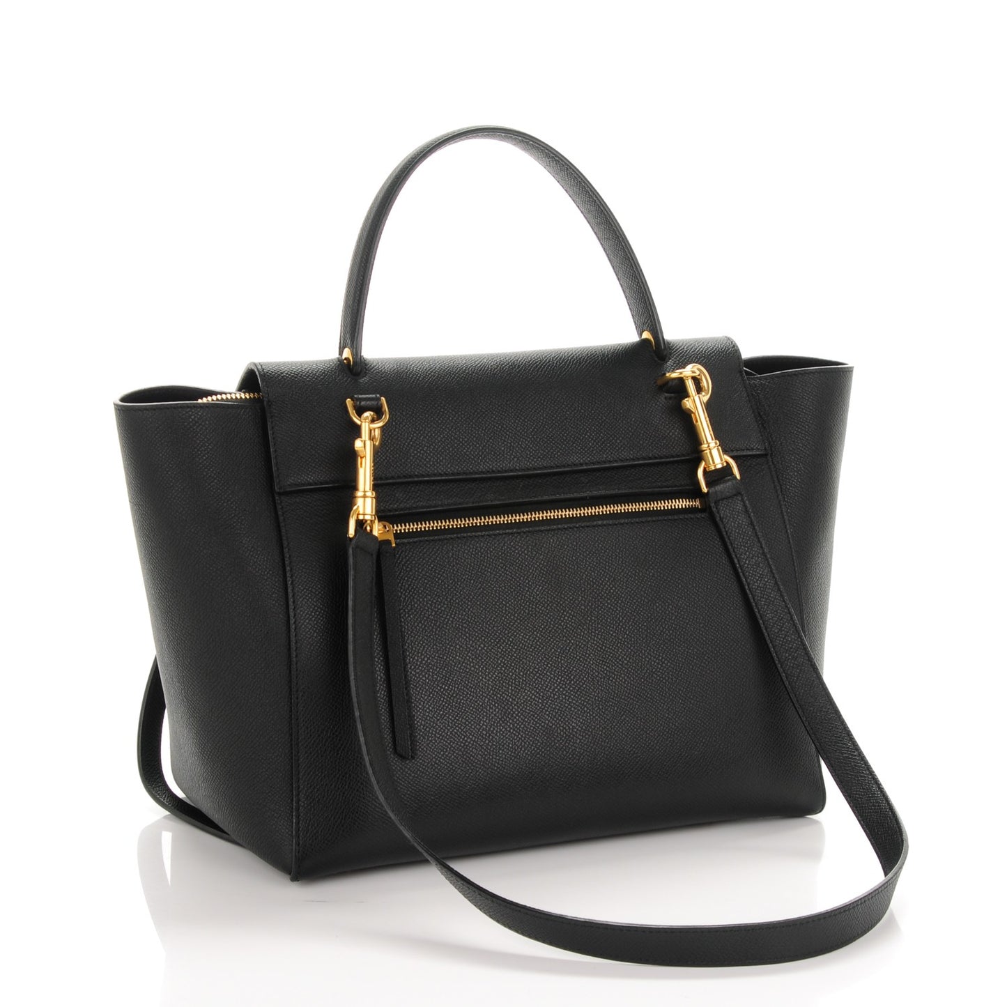Baby Grained Calfskin Mini Belt Bag Black