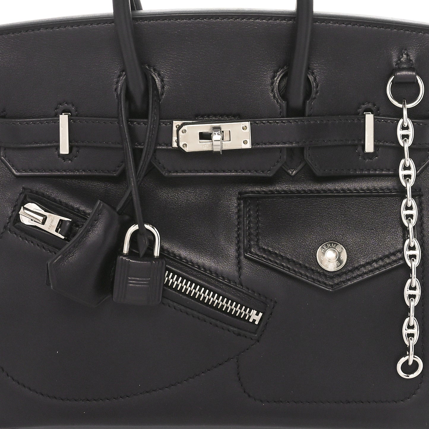 Veau Volupto Rock Birkin 25 Black