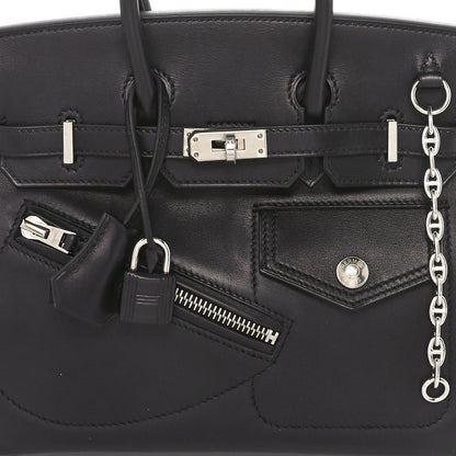 Hermes Veau Volupto Rock Birkin 25 Black 8 of 11