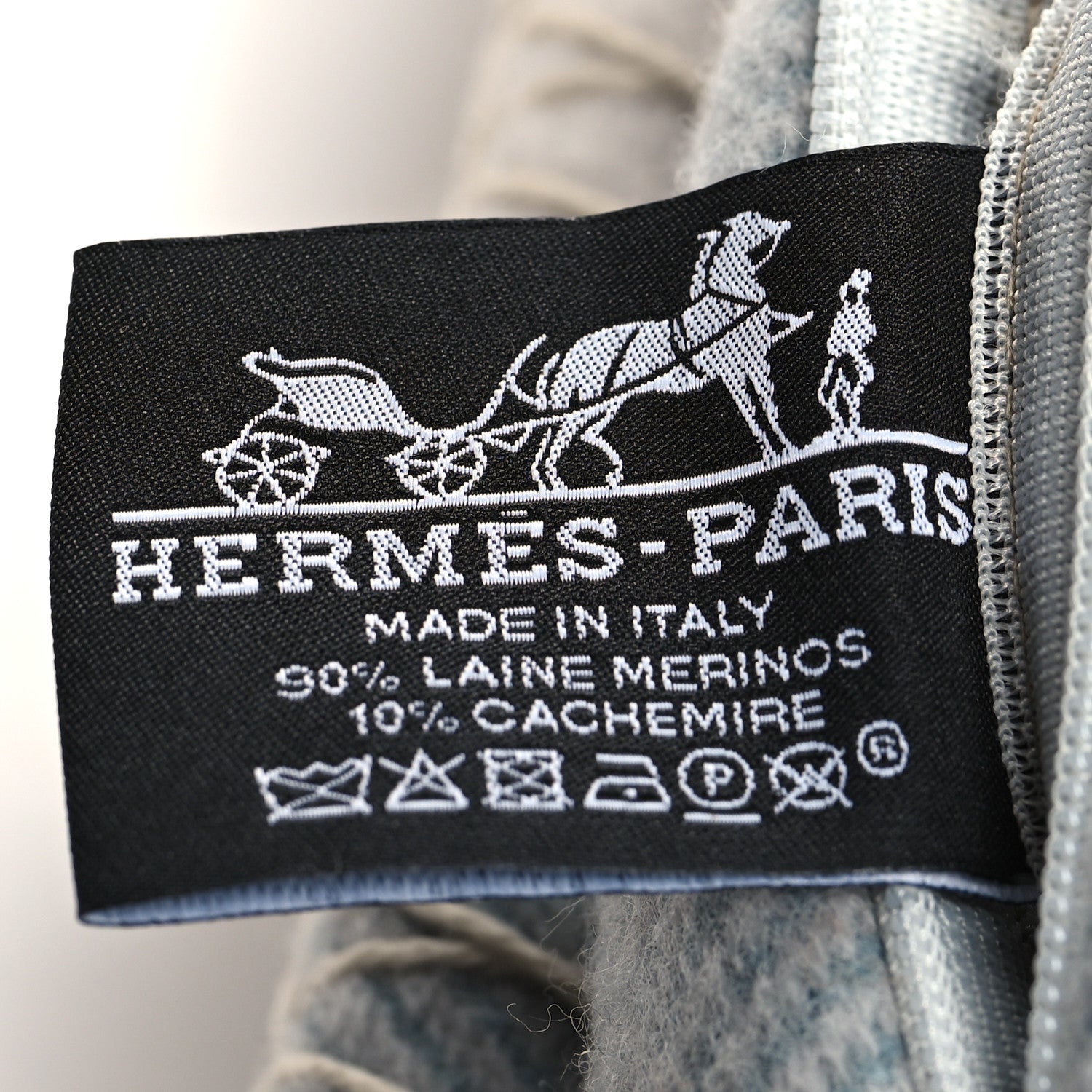 Hermes Wool Cashmere Ithaque Pillow Gris Perle 3 of 3