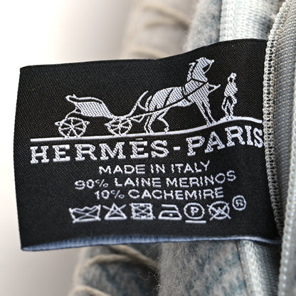 Hermes Wool Cashmere Ithaque Pillow Gris Perle 3 of 3