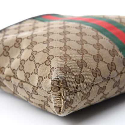 Gucci GG Monogram Web Flat Messenger Bag Black 6 of 11