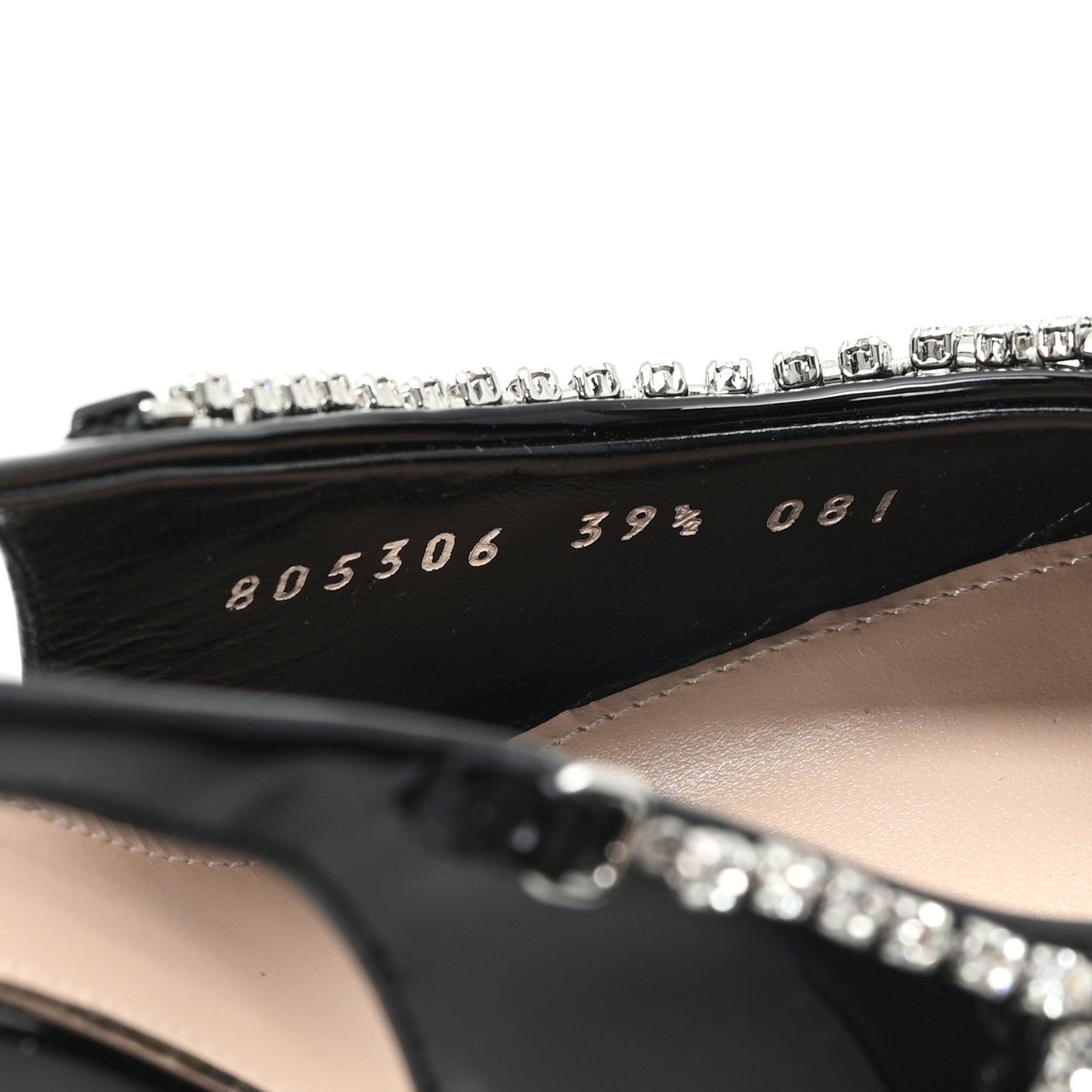 Vernice Crystal Embellished Guinevere Slingback Pumps 39.5 Black