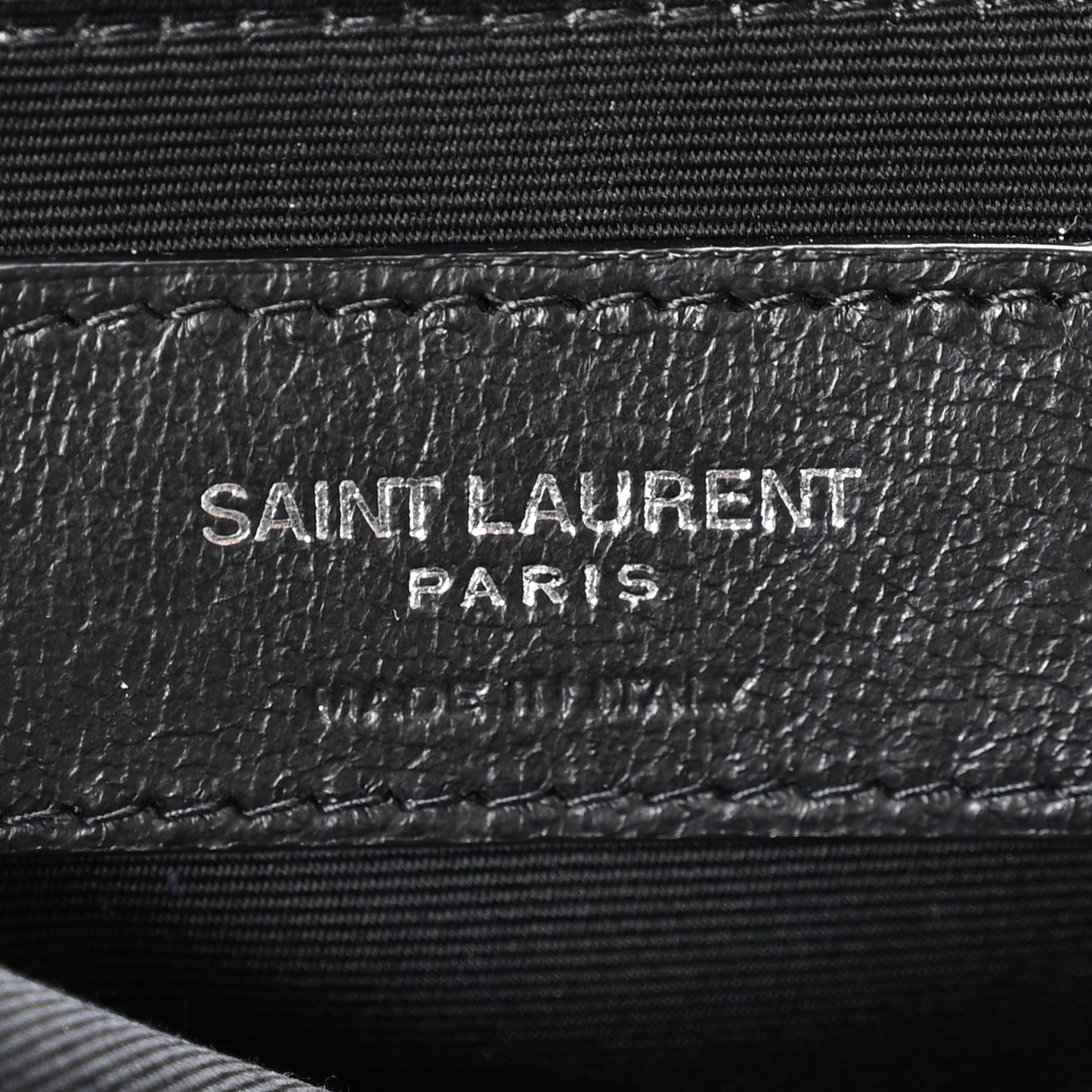Calfskin Y Quilted Monogram Large Loulou Chain Satchel Black