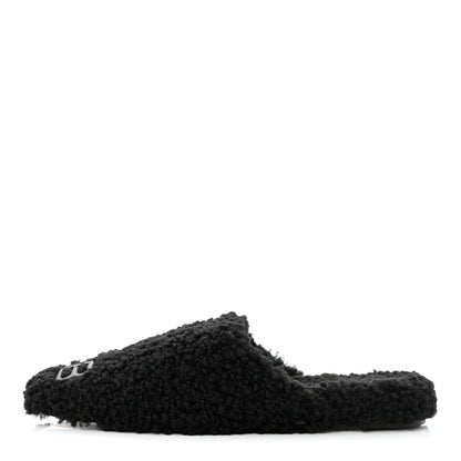 Balenciaga Faux Shearling Cosy BB Mules 37 Black 1 of 9