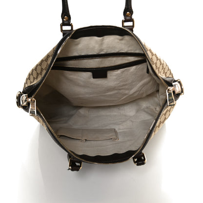 Gucci GG Canvas Vintage Web Large Tote Brown 5 of 12