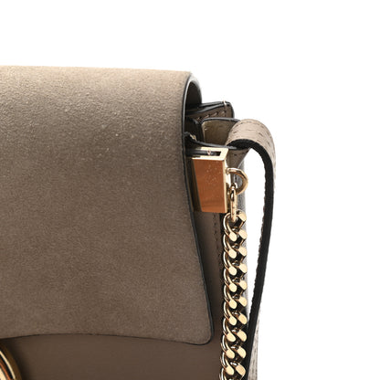 Chloe Suede Calfskin Small Faye Shoulder Bag Motty Grey 14 of 14