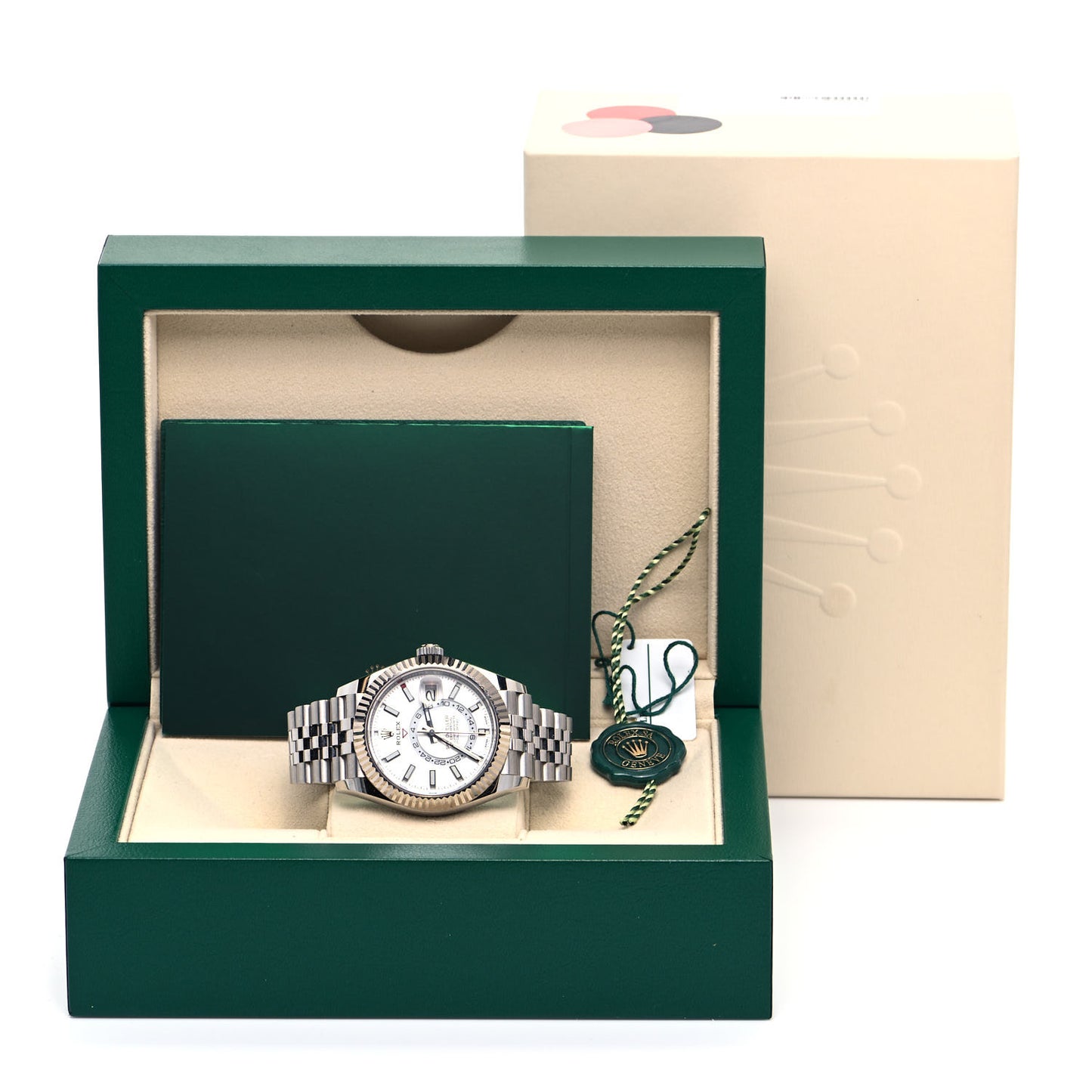 18K White Gold Stainless Steel 42mm Oyster Perpetual Sky-Dweller Watch White 326934