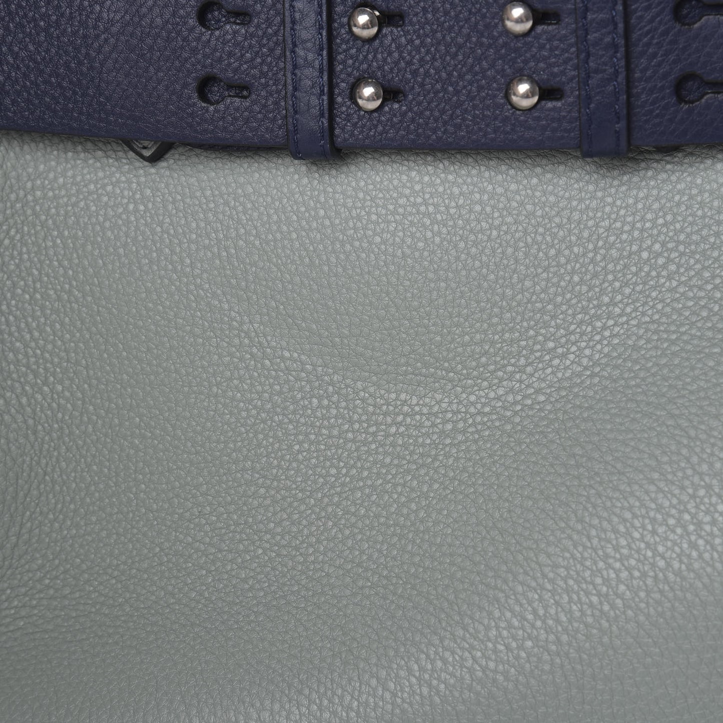 Soft Grain Calfskin Small Belt Bag Grey Blue