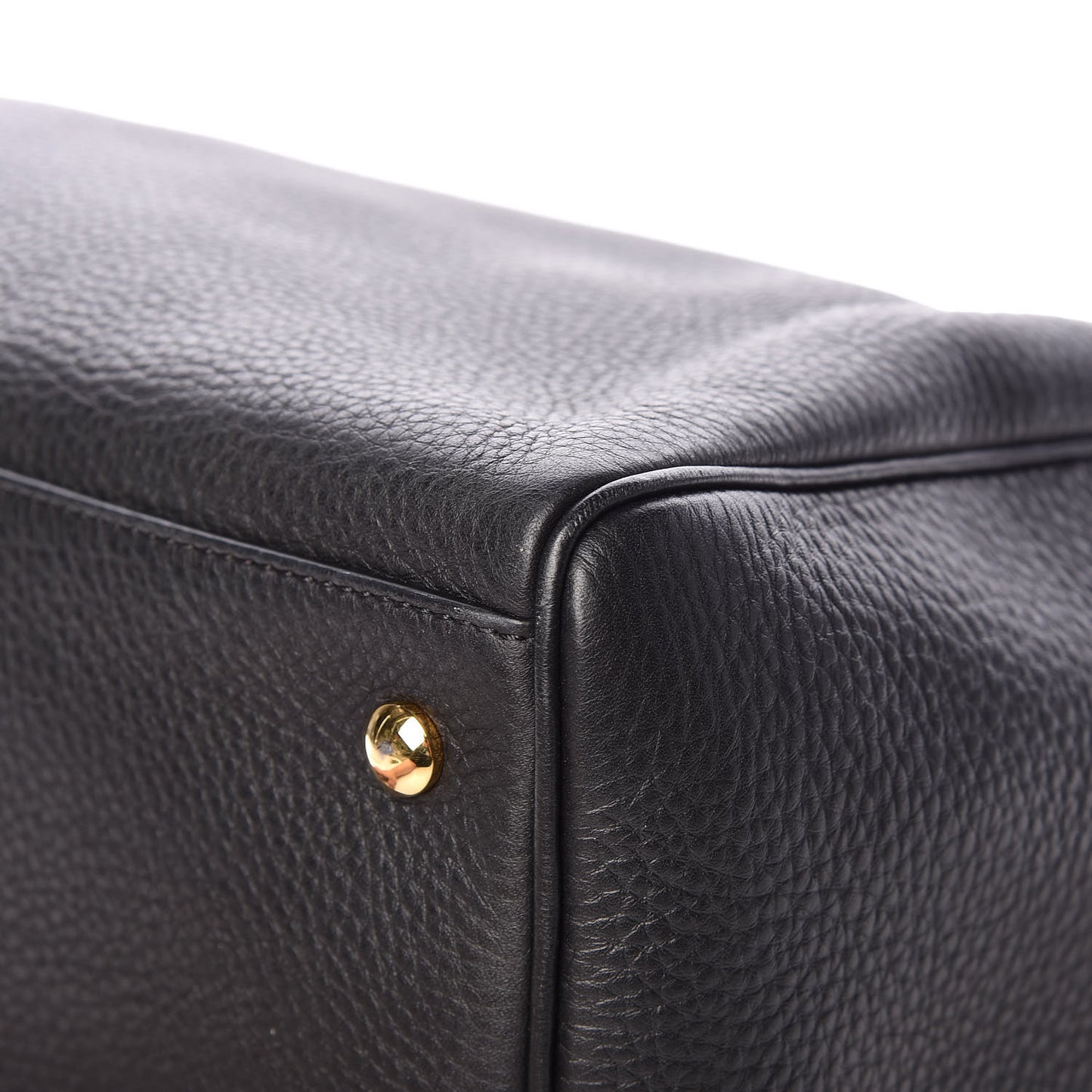 Cervo Embossed Vitello Signature Duffle Bag Black