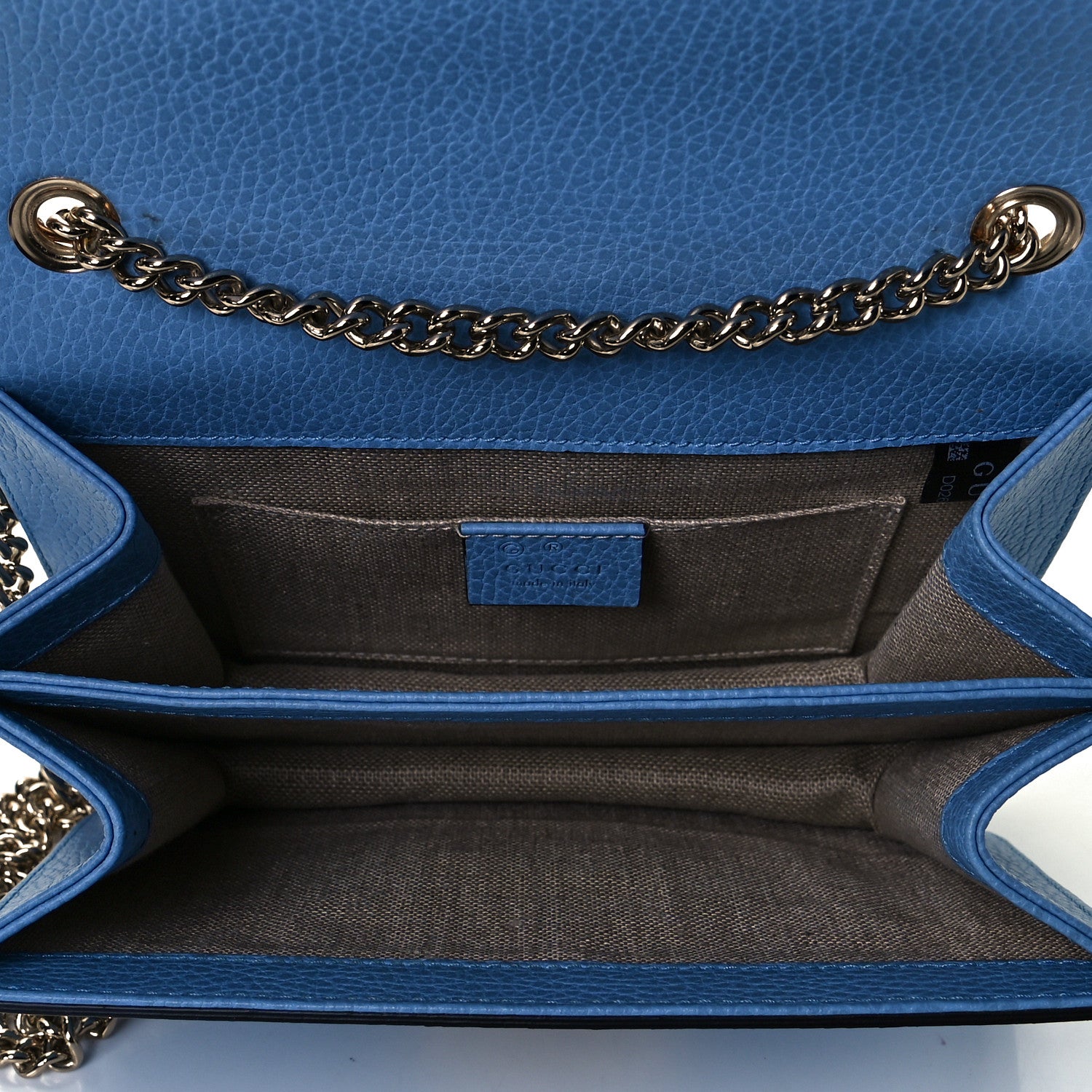Gucci Dollar Calfskin Small Interlocking G Shoulder Bag Mineral Blue 7 of 7