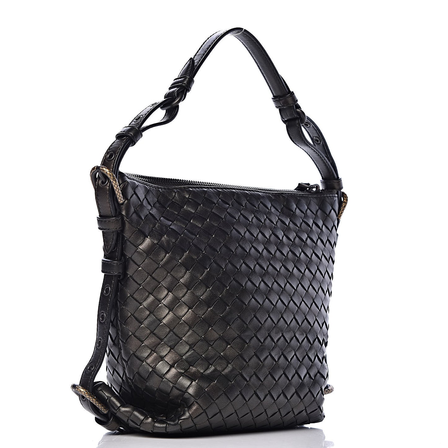 Nappa Intrecciato Small Osaka Dark Bronze