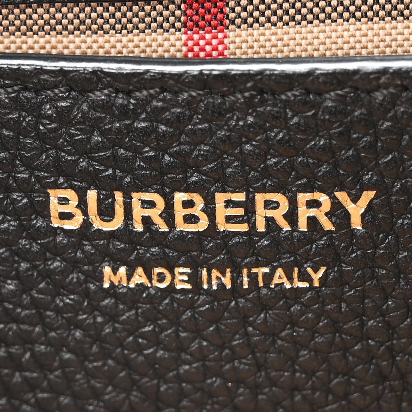 Coated Canvas Calfskin Vintage Check Medium Note Crossbody Bag Black