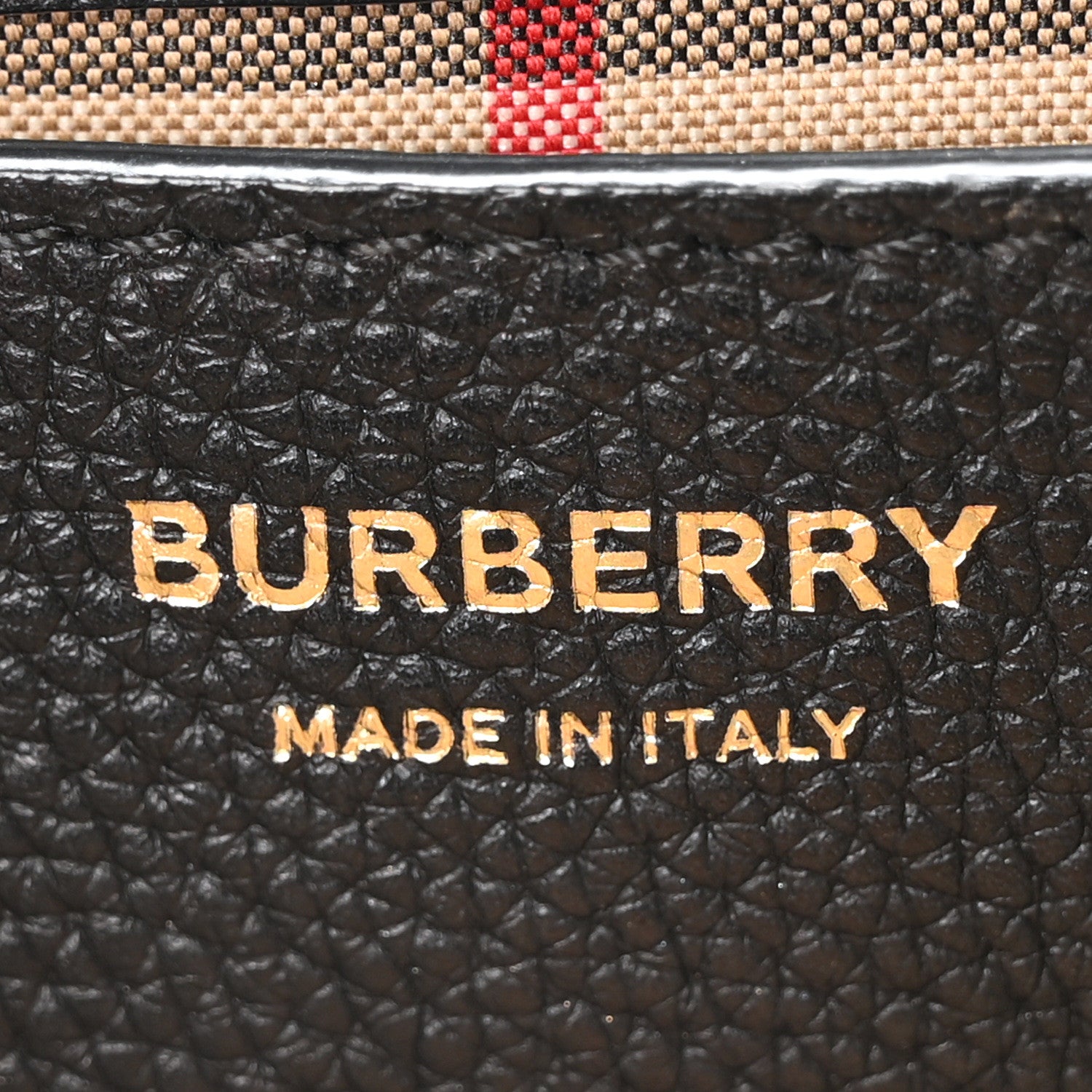 Burberry Coated Canvas Calfskin Vintage Check Medium Note Crossbody Bag Black 7 of 10