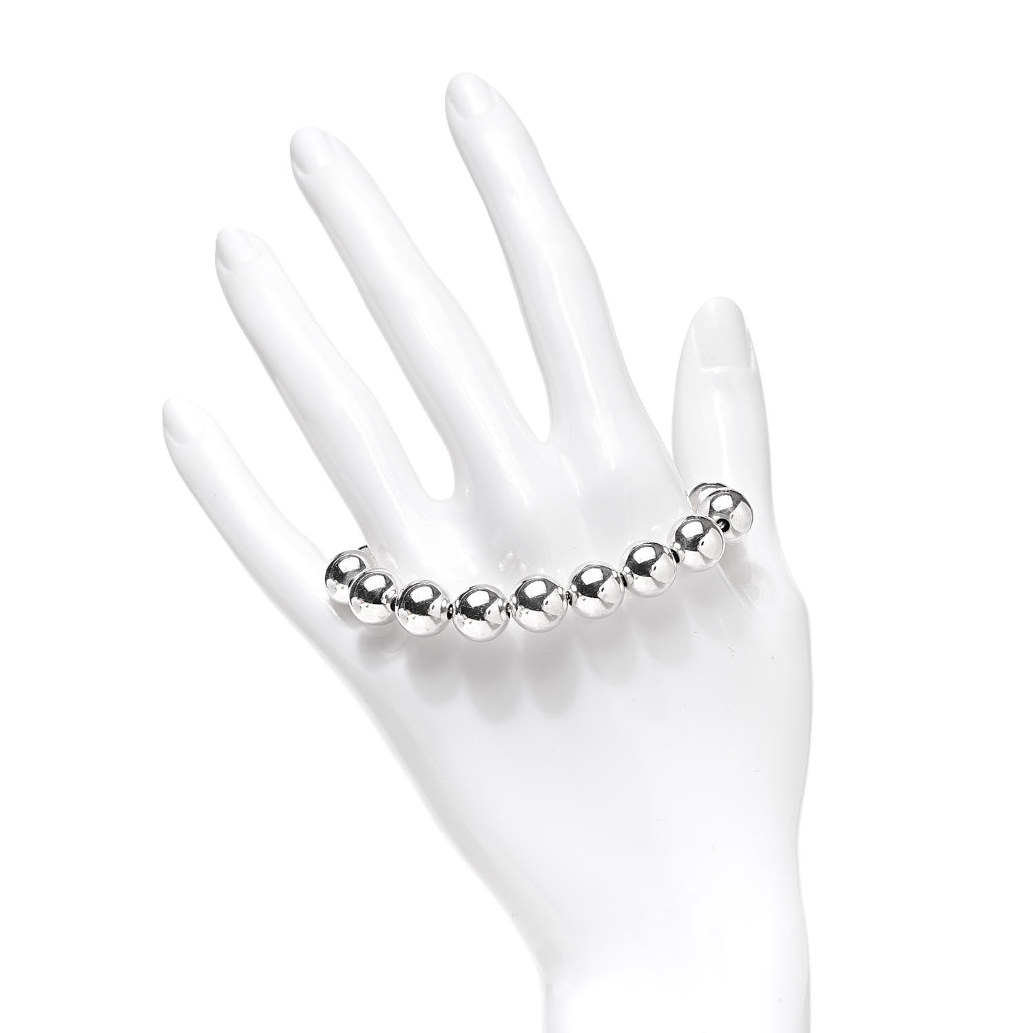 Tiffany Sterling Silver 10mm HardWear Ball Bracelet 2 of 6