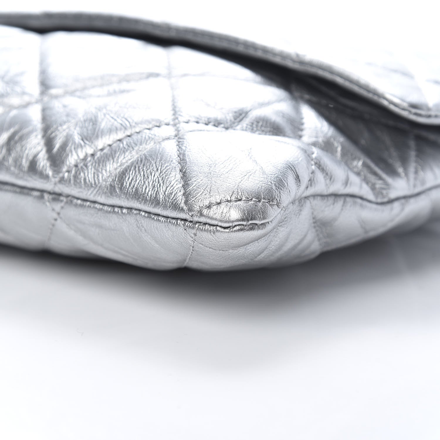Chanel Metallic Crumpled Calfskin Big Bang Large Flap Bag Silver 10 of 10