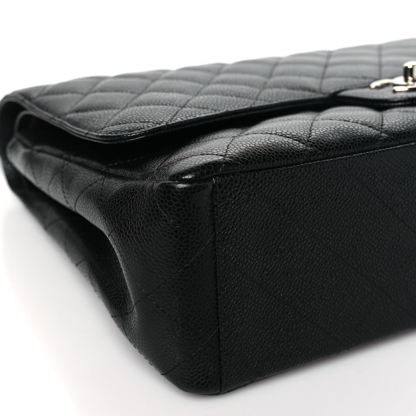 Caviar Quilted Maxi Double Flap Black