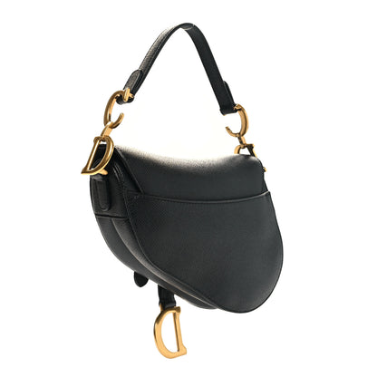 Christian Dior Grained Calfskin Mini Saddle Bag Black 3 of 10