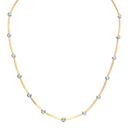 Tiffany 18K Yellow Gold Diamond Station Necklace 1 of 5