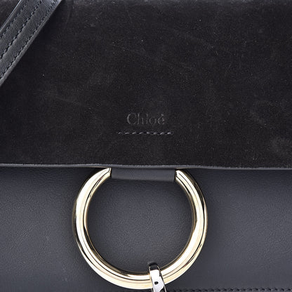 Chloe Suede Calfskin Small Faye Shoulder Bag Black 12 of 12