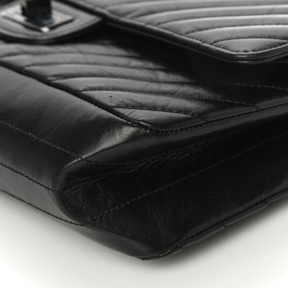 Chanel Aged Calfskin Chevron Quilted 2.55 Reissue 225 Flap So Black 6 of 13