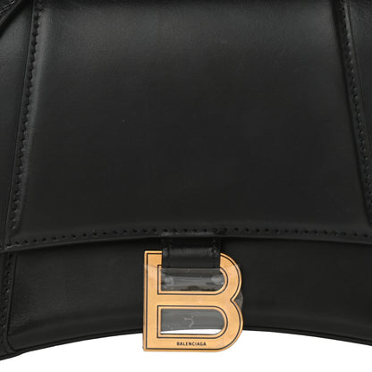 Balenciaga Shiny Box Calfskin Small Hourglass Top Handle Bag Black 7 of 9