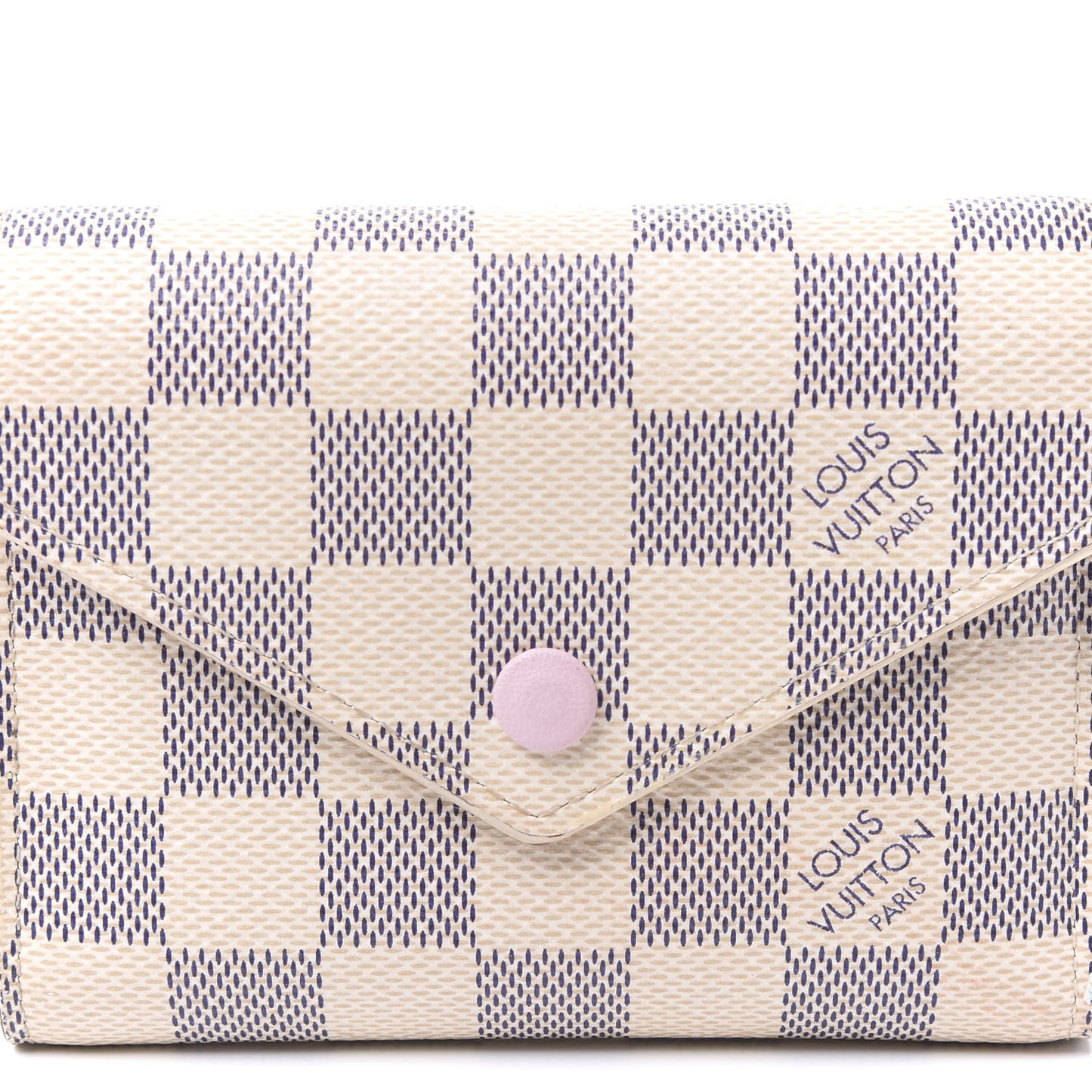 Damier Azur Victorine Wallet Rose Ballerine