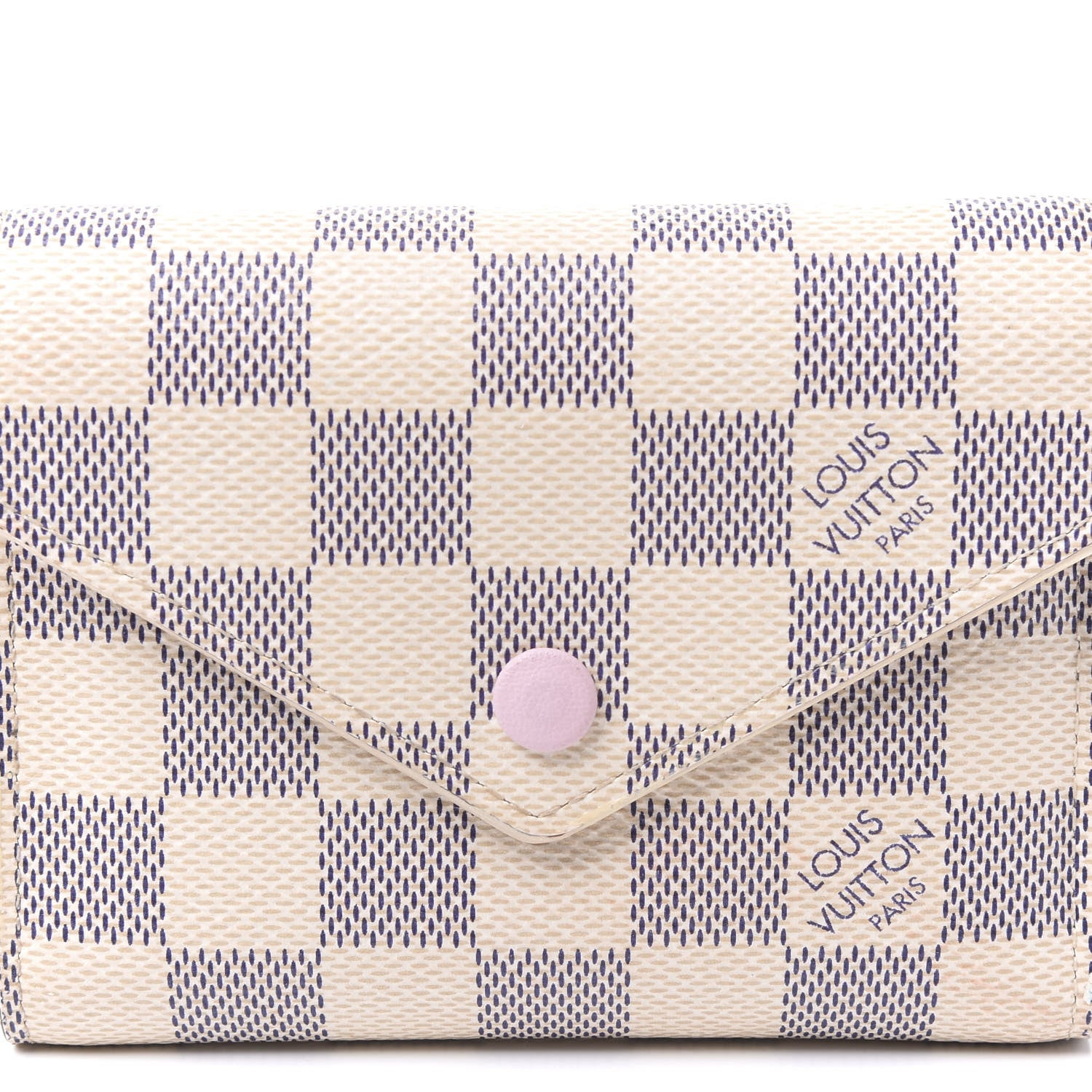 Louis Vuitton Damier Azur Victorine Wallet Rose Ballerine 9 of 9