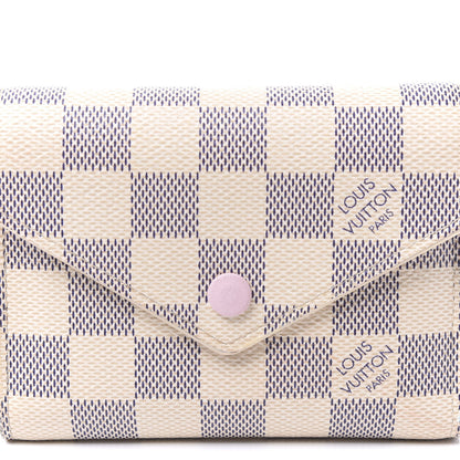 Louis Vuitton Damier Azur Victorine Wallet Rose Ballerine 9 of 9