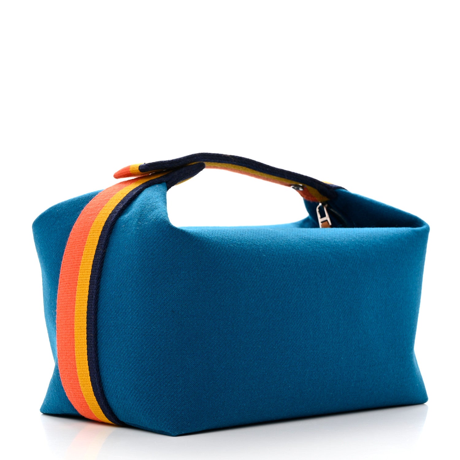 Hermes Wool Rocabar Large Bride-A-Brac Pouch Bleu Paon 3 of 6