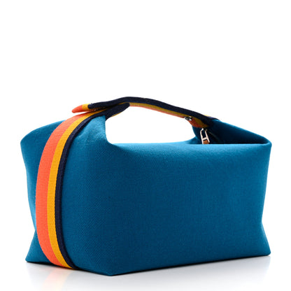 Hermes Wool Rocabar Large Bride-A-Brac Pouch Bleu Paon 3 of 6