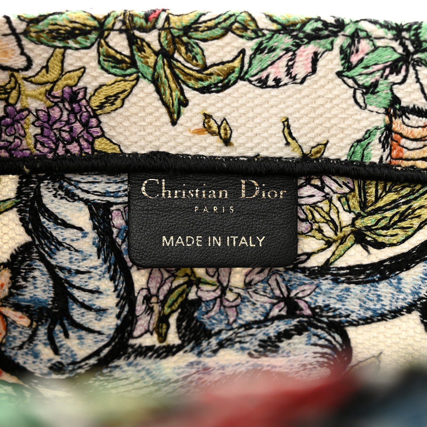 Christian Dior CHRISTIAN DIOR Canvas Embroidered Medium D-Constellation Book Tote Latte Multicolor 6 of 11