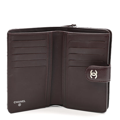 Chanel Caviar Quilted CC French Wallet Burgundy 5 of 10