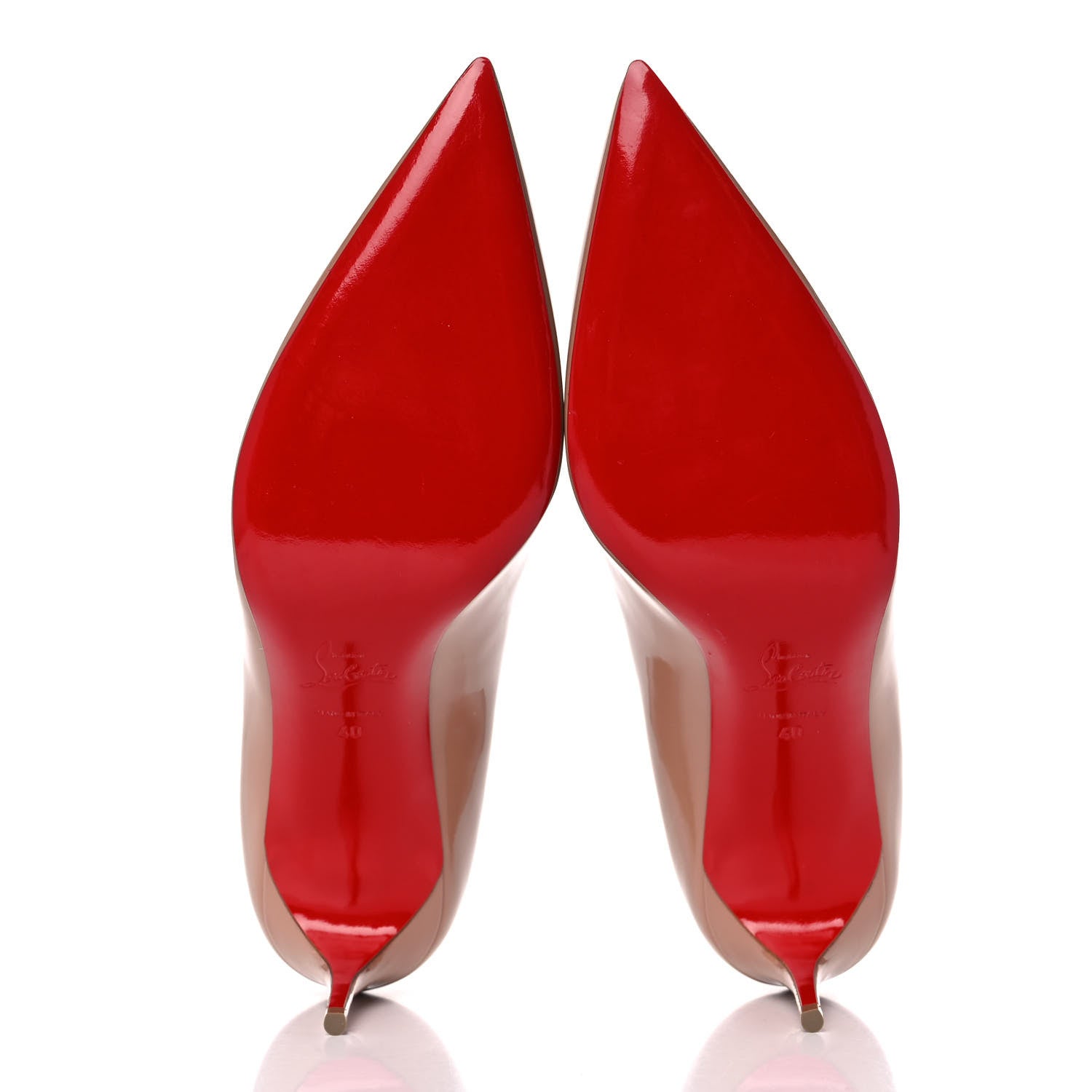 Christian Louboutin Patent Kate 70 Pumps 40 Nude 5 of 9