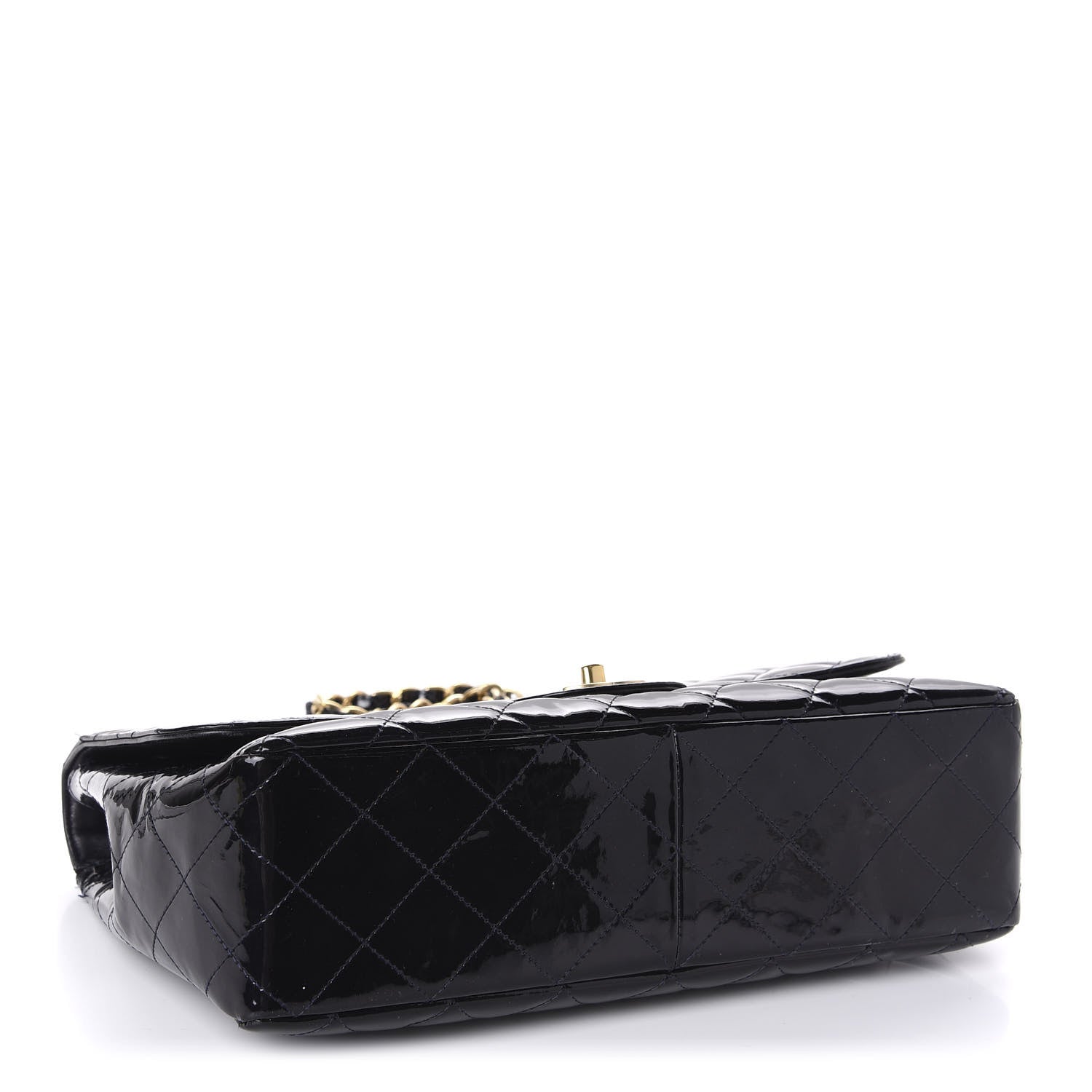 Chanel Patent Quilted Mobile Art Jumbo Single Flap Navy 4 of 11
