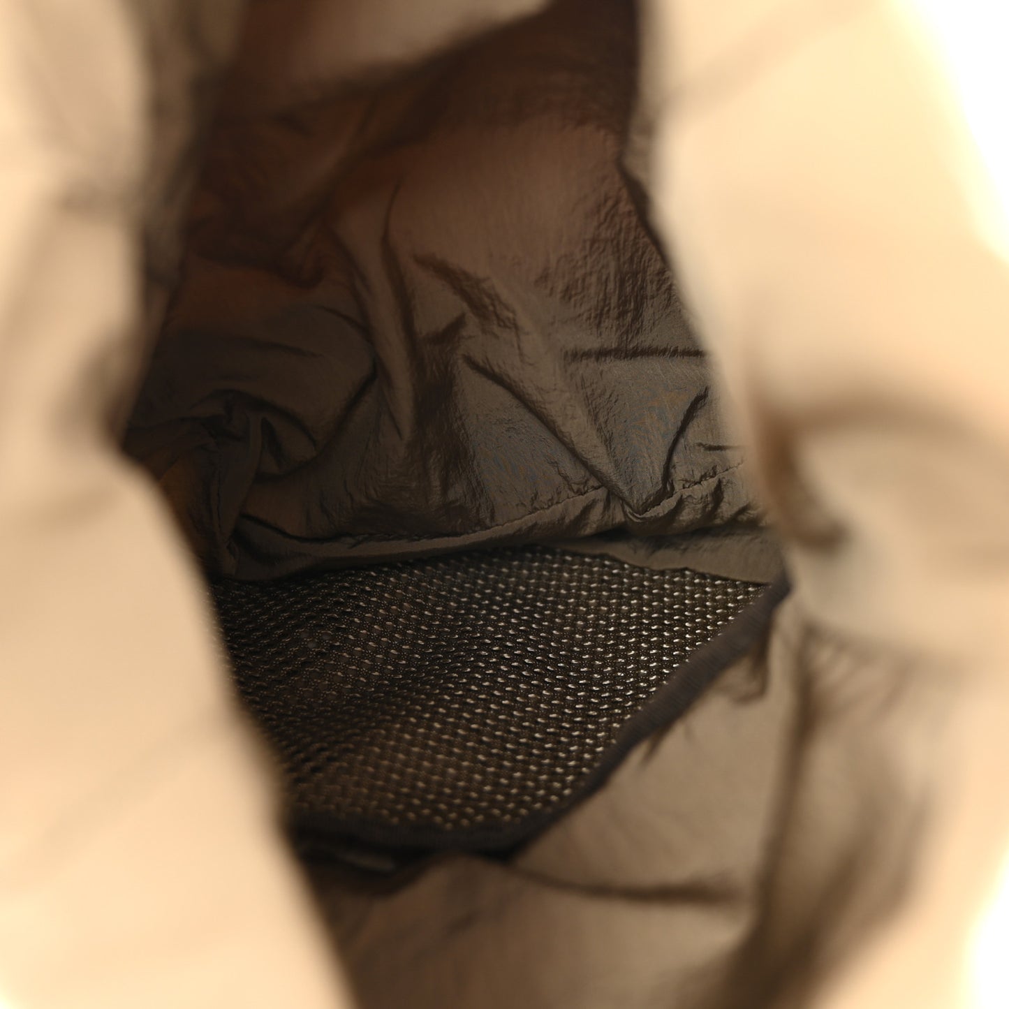Jacquard Mesh Trekking Folding Belt Bag Tan