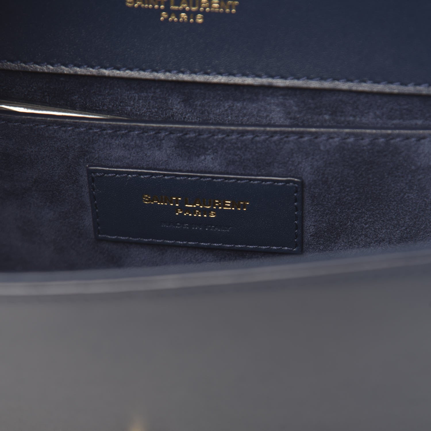 Saint Laurent Calfskin Small Classic Monogram Kate Tassel Satchel Blue 6 of 9