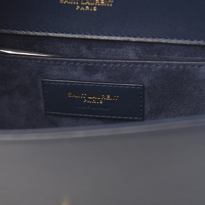 Saint Laurent Calfskin Small Classic Monogram Kate Tassel Satchel Blue 6 of 9