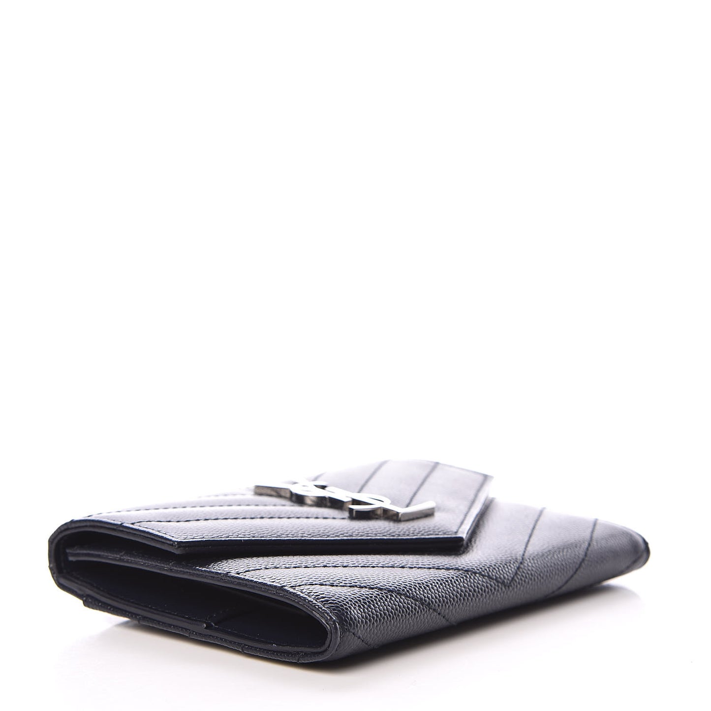 Grain De Poudre Matelasse Chevron Small Monogram Passport Case Deep Marine