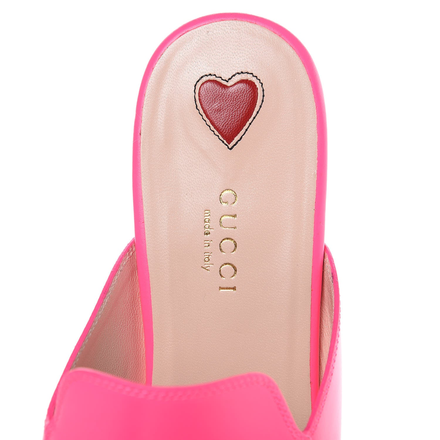 Gucci Calfskin Womens Princetown Slippers 38.5 Fuxia Fluo 7 of 8