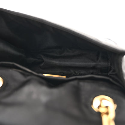 Prada Tessuto Nylon Crystal Chain Flap Shoulder Bag Black 5 of 12